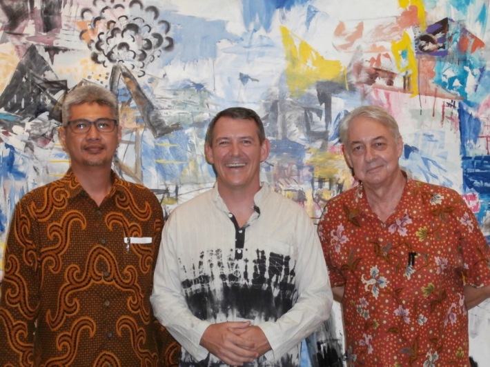 Indonesian Acting Consul Mohhamed Hanifa, the Chief Minister of the NT Michael Gunner and Colin McDonald